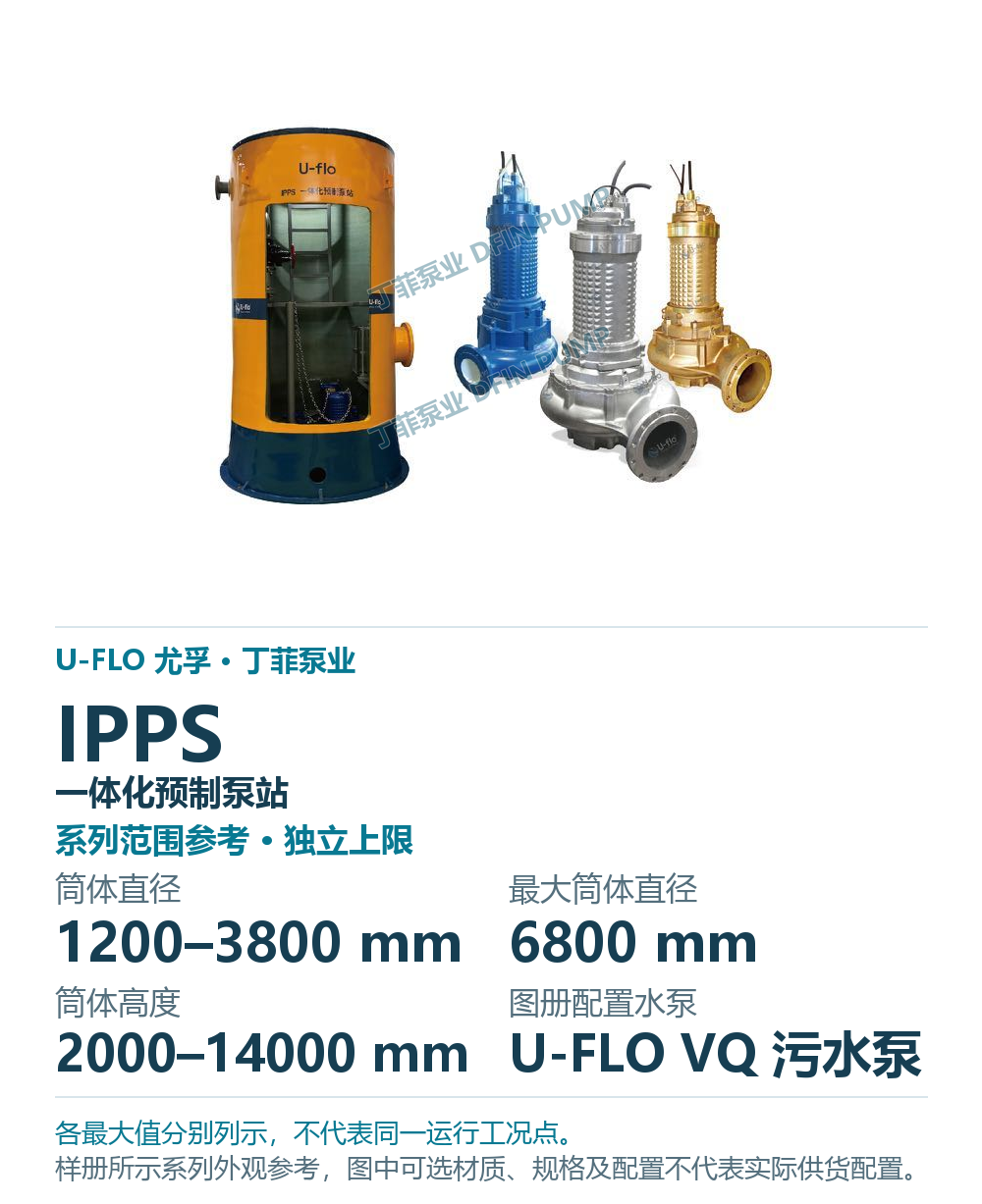 U-FLO IPPS 一体化预制泵站,样本系列外观参考