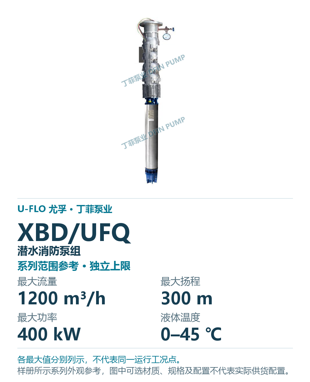 U-FLO XBD/UFQ 潜水消防泵组,样本系列外观参考