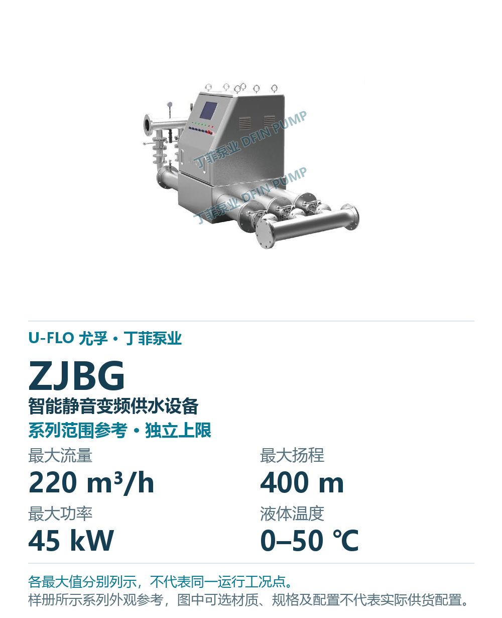 U-FLO ZJBG 智能静音变频供水设备,图册系列外观参考